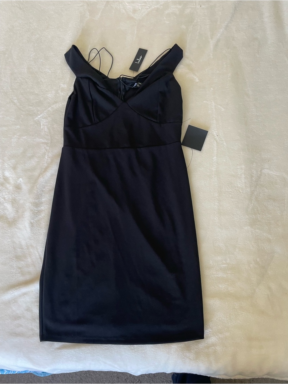 Lulu's Black Off-Shoulder Mini Dress